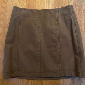 Free People Leather Skirt